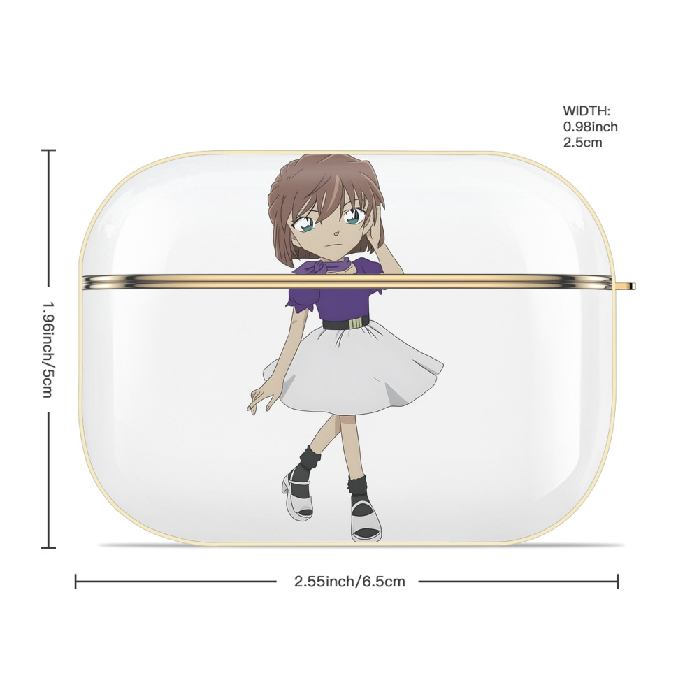 名探偵コナン 灰原 哀 はいばら あい Detective Conan Anita Hailey、Vi Graythorn Haibara Ai 【AirPods Pro用】ハードシェル保護ケース｜耐衝撃・防指紋・カラビナ付き商品仕様