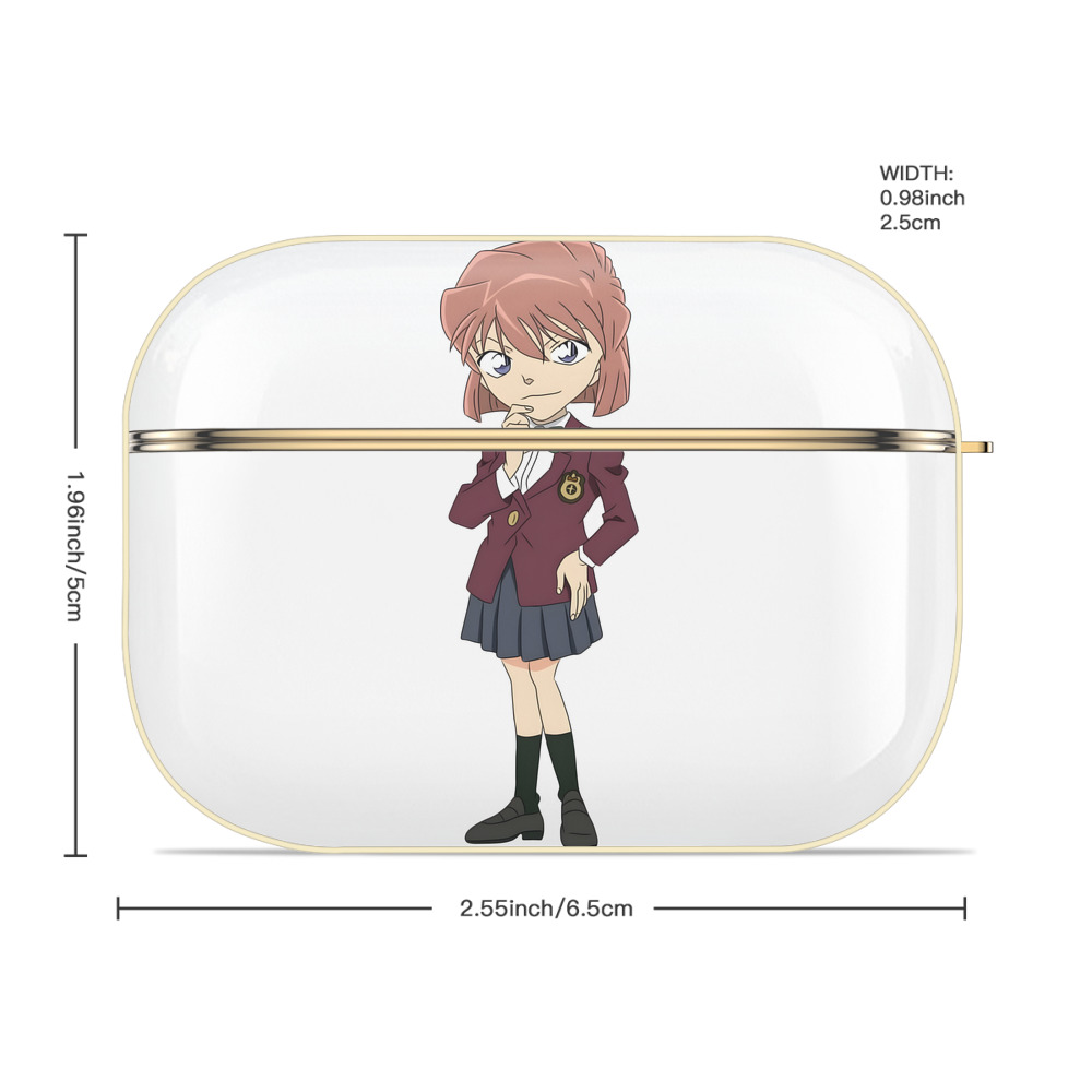 名探偵コナン 灰原 哀 はいばら あい Detective Conan Anita Hailey、Vi Graythorn Haibara Ai 【AirPods Pro用】ハードシェル保護ケース｜耐衝撃・防指紋・カラビナ付き商品仕様