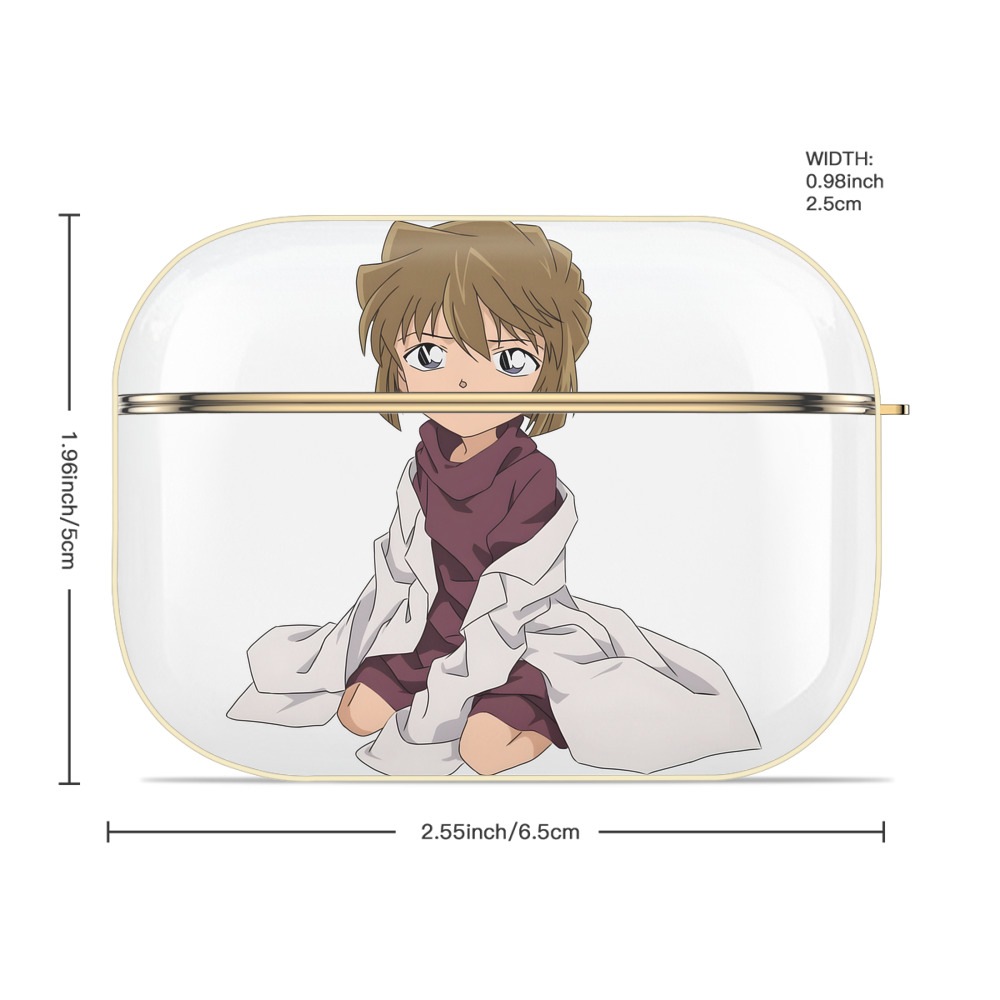 名探偵コナン 灰原 哀 はいばら あい Detective Conan Anita Hailey、Vi Graythorn Haibara Ai 【AirPods Pro用】ハードシェル保護ケース｜耐衝撃・防指紋・カラビナ付き商品仕様