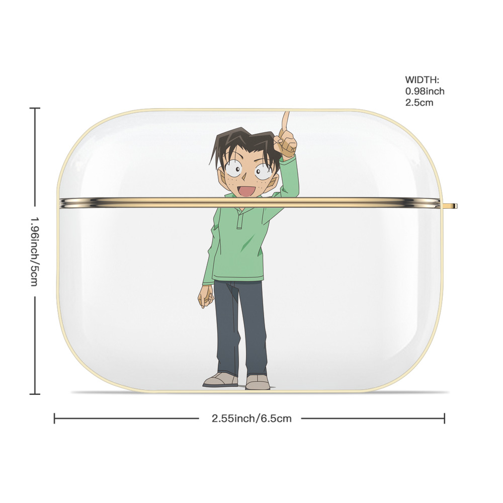 名探偵コナン 円谷 光彦 つぶらや みつひこ Detective Conan Mitch Tennyson 【AirPods Pro用】ハードシェル保護ケース｜耐衝撃・防指紋・カラビナ付き商品仕様