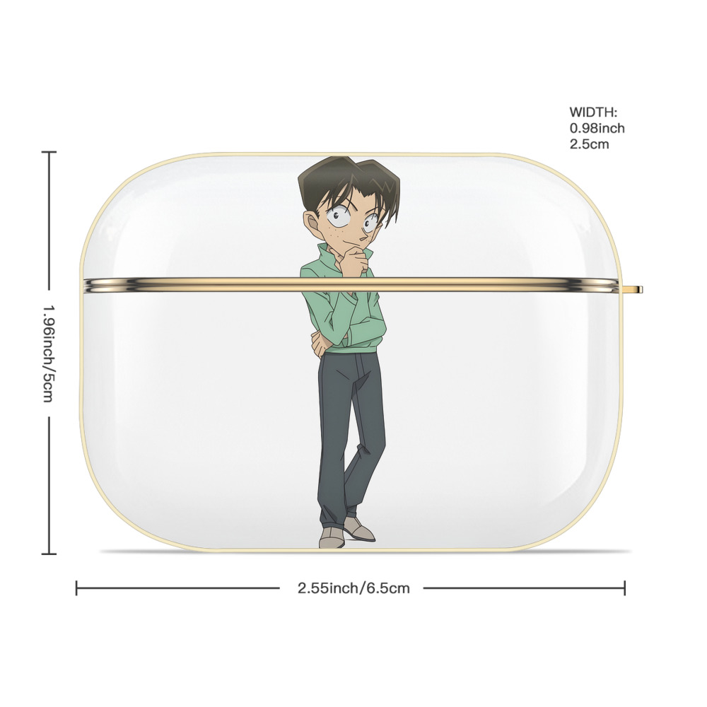 名探偵コナン 円谷 光彦 つぶらや みつひこ Detective Conan Mitch Tennyson 【AirPods Pro用】ハードシェル保護ケース｜耐衝撃・防指紋・カラビナ付き商品仕様