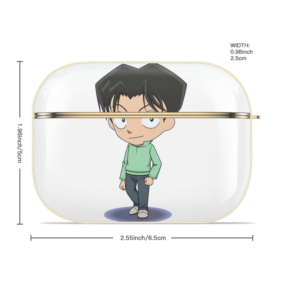 名探偵コナン 円谷 光彦 つぶらや みつひこ Detective Conan Mitch Tennyson 【AirPods Pro用】ハードシェル保護ケース｜耐衝撃・防指紋・カラビナ付き商品仕様