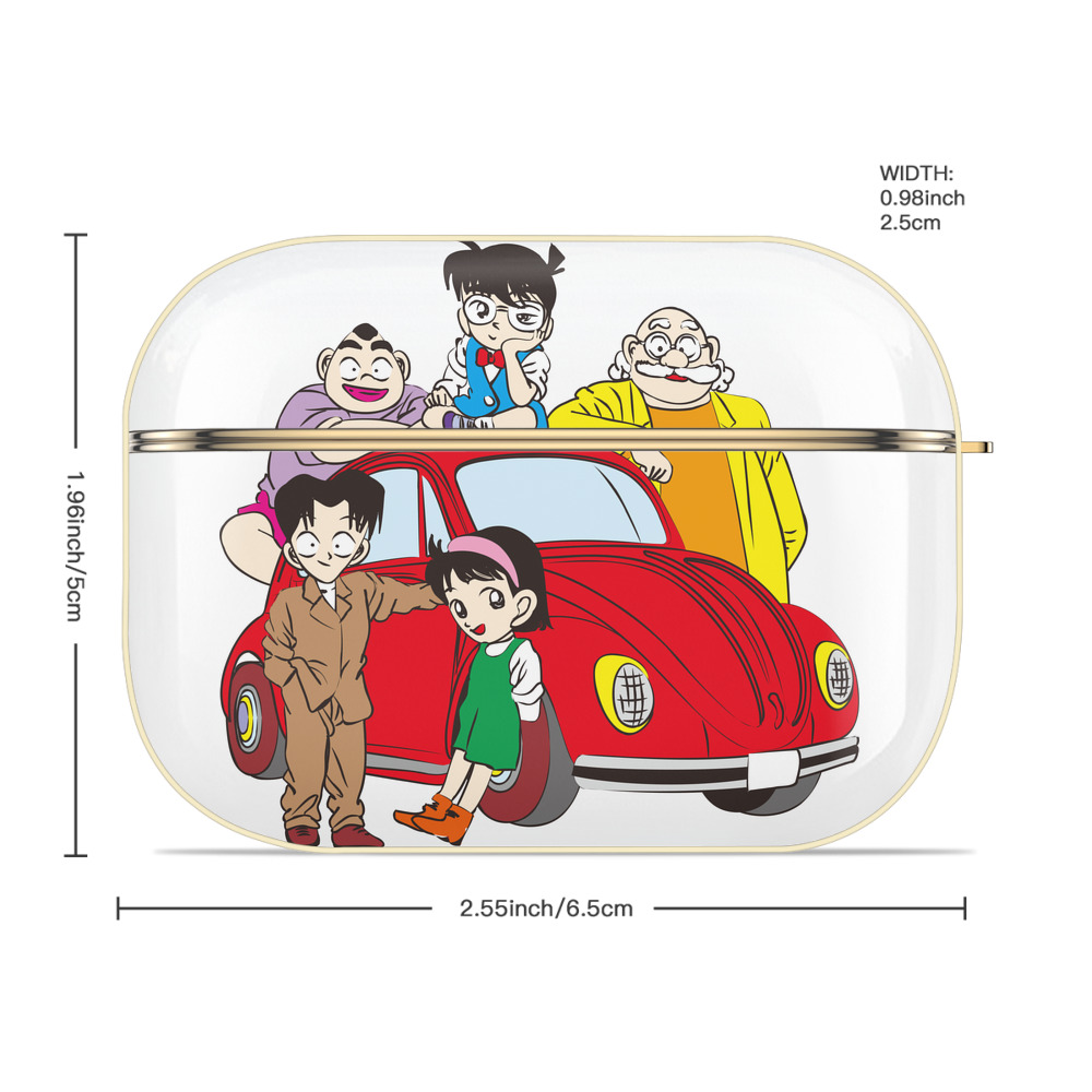 名探偵コナン Detective Conan 【AirPods Pro用】ハードシェル保護ケース｜耐衝撃・防指紋・カラビナ付き商品仕様