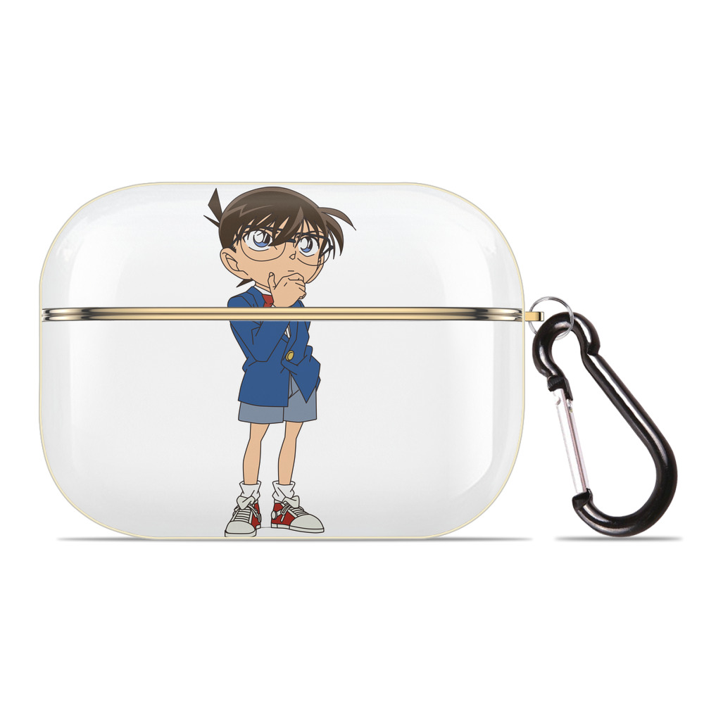 （画像用） 名探偵コナン 江戸川 コナン Detective Conan Conan Edogawa 【AirPods Pro用】ハードシェル保護ケース｜耐衝撃・防指紋・カラビナ付き商品仕様