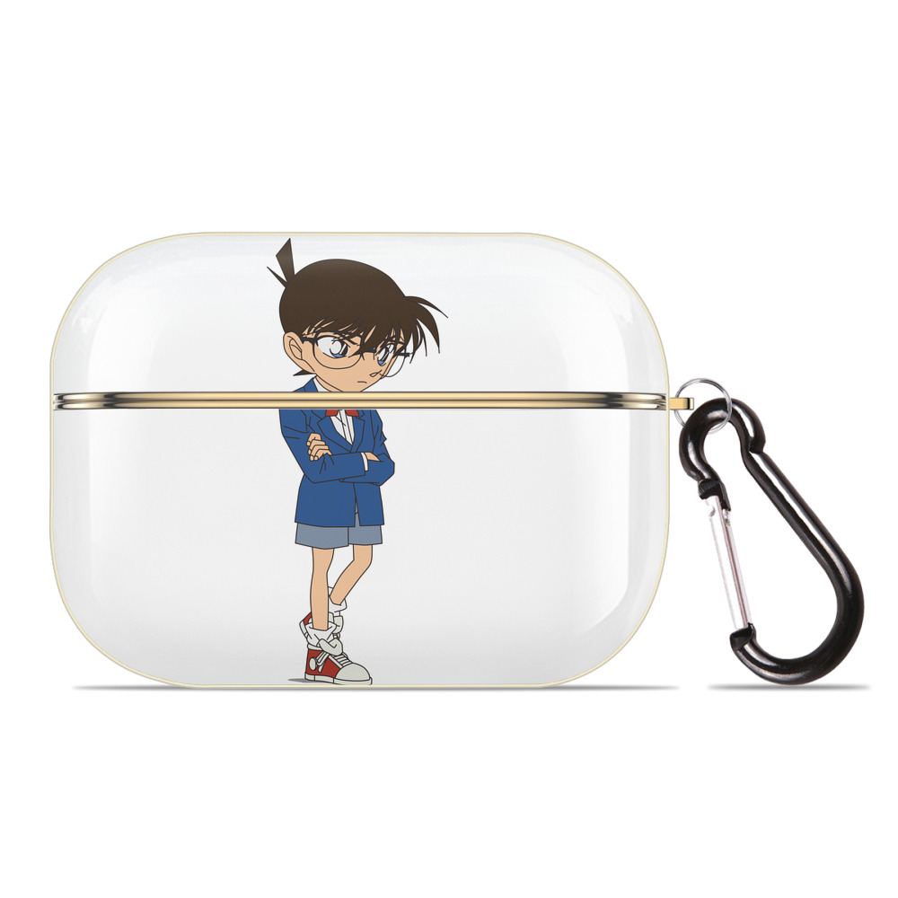 （画像用） 名探偵コナン 江戸川 コナン Detective Conan Conan Edogawa 【AirPods Pro用】ハードシェル保護ケース｜耐衝撃・防指紋・カラビナ付き商品仕様