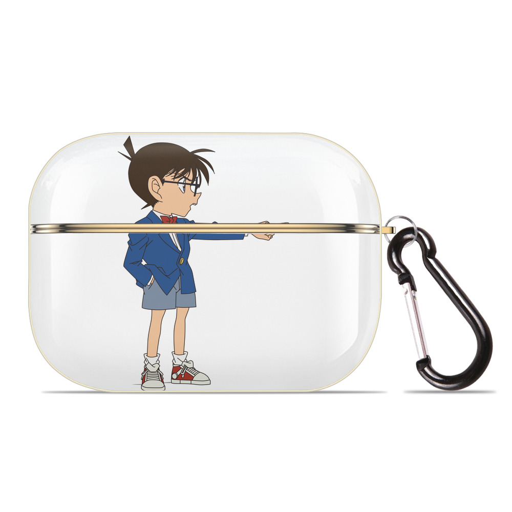 （画像用） 名探偵コナン 江戸川 コナン Detective Conan Conan Edogawa 【AirPods Pro用】ハードシェル保護ケース｜耐衝撃・防指紋・カラビナ付き商品仕様