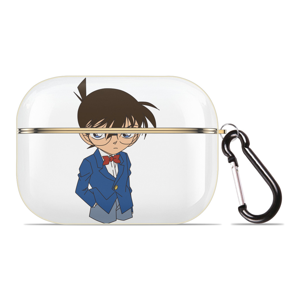 （画像用） 名探偵コナン 江戸川 コナン Detective Conan Conan Edogawa 【AirPods Pro用】ハードシェル保護ケース｜耐衝撃・防指紋・カラビナ付き商品仕様