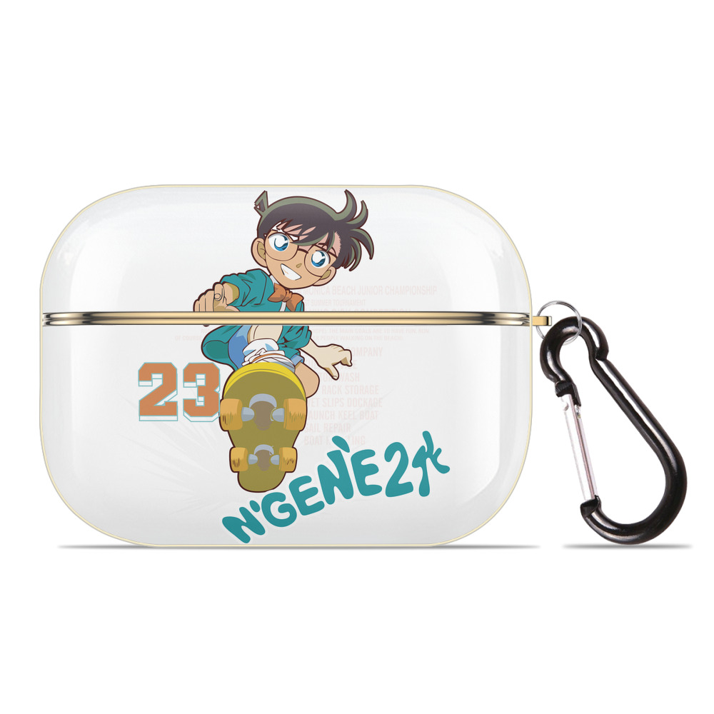 （画像用） 名探偵コナン 江戸川 コナン Detective Conan Conan Edogawa 【AirPods Pro用】ハードシェル保護ケース｜耐衝撃・防指紋・カラビナ付き商品仕様