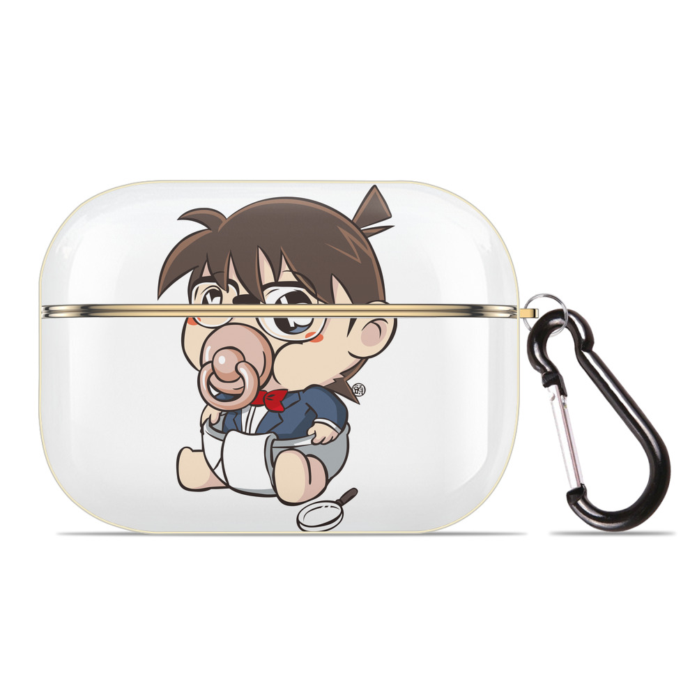 （画像用） 名探偵コナン 江戸川 コナン Detective Conan Conan Edogawa 【AirPods Pro用】ハードシェル保護ケース｜耐衝撃・防指紋・カラビナ付き商品仕様