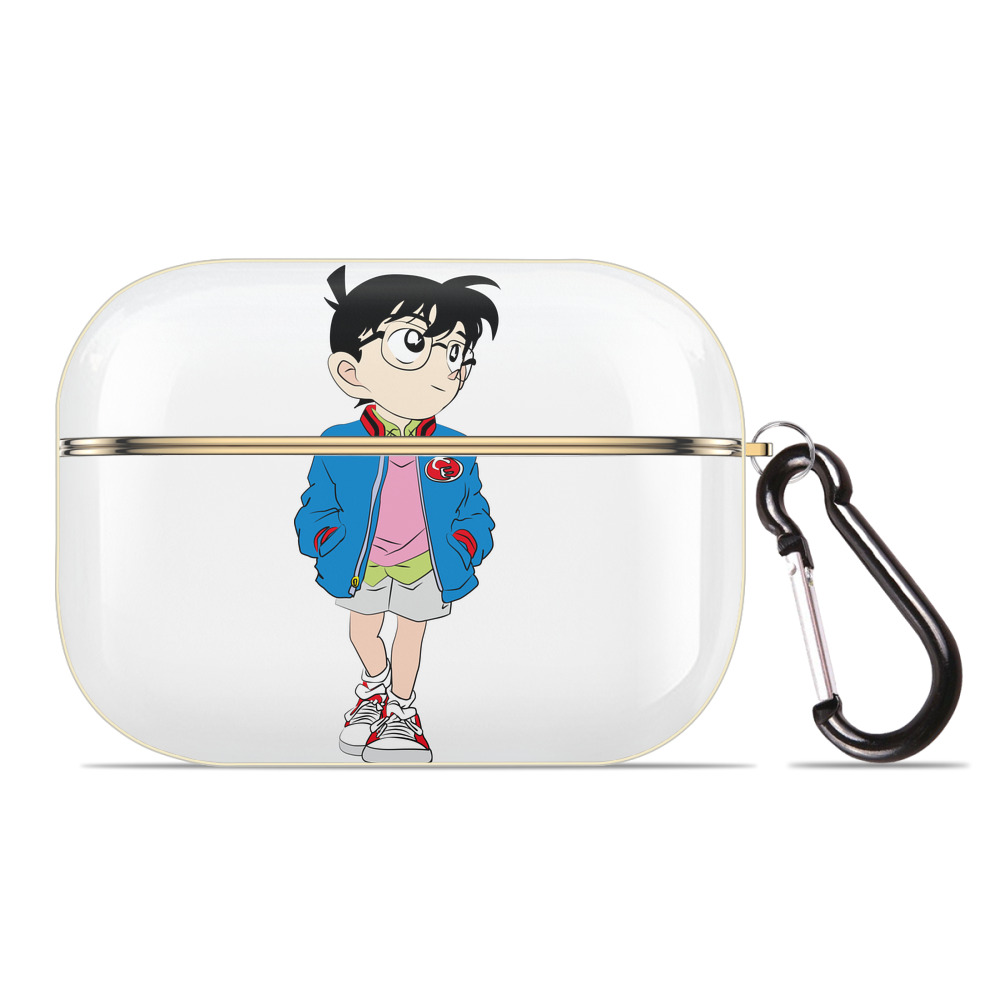 （画像用） 名探偵コナン 江戸川 コナン Detective Conan Conan Edogawa 【AirPods Pro用】ハードシェル保護ケース｜耐衝撃・防指紋・カラビナ付き商品仕様