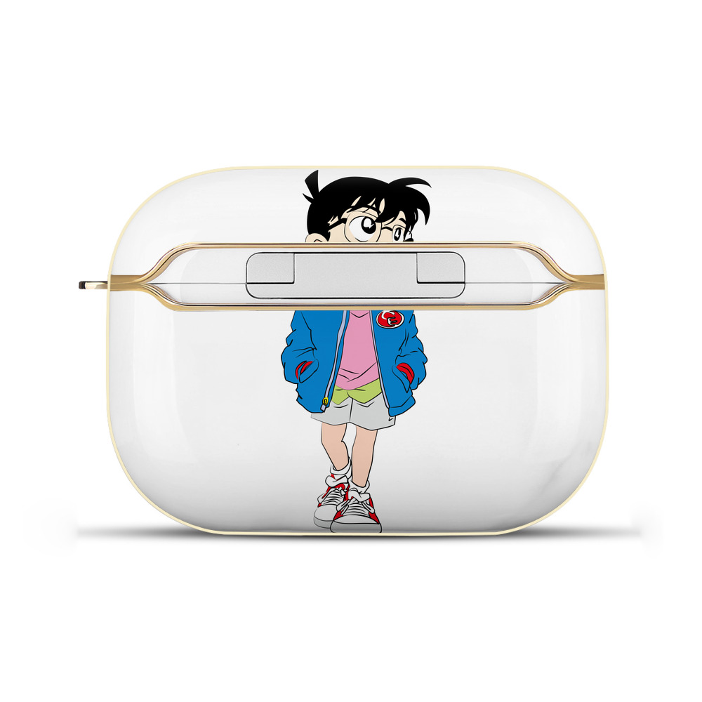 （画像用） 名探偵コナン 江戸川 コナン Detective Conan Conan Edogawa 【AirPods Pro用】ハードシェル保護ケース｜耐衝撃・防指紋・カラビナ付き商品仕様