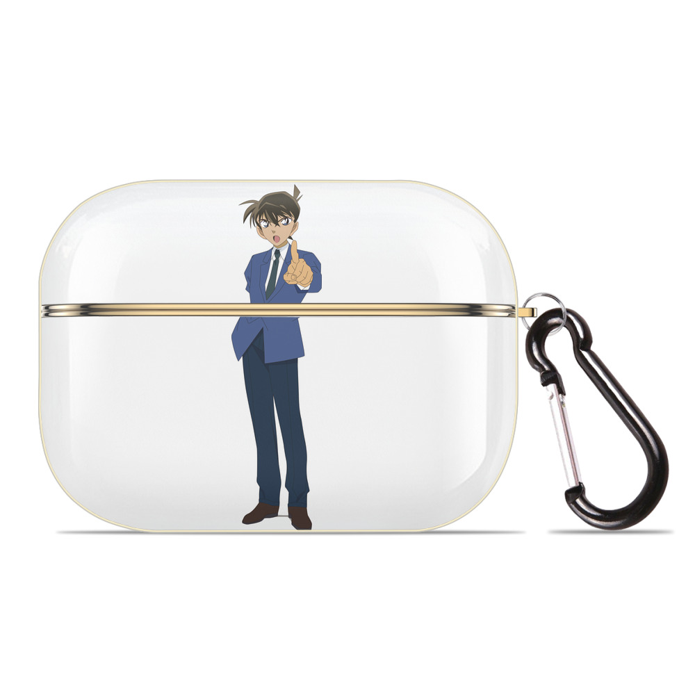 （画像用） 名探偵コナン 江戸川 コナン Detective Conan Conan Edogawa 【AirPods Pro用】ハードシェル保護ケース｜耐衝撃・防指紋・カラビナ付き商品仕様