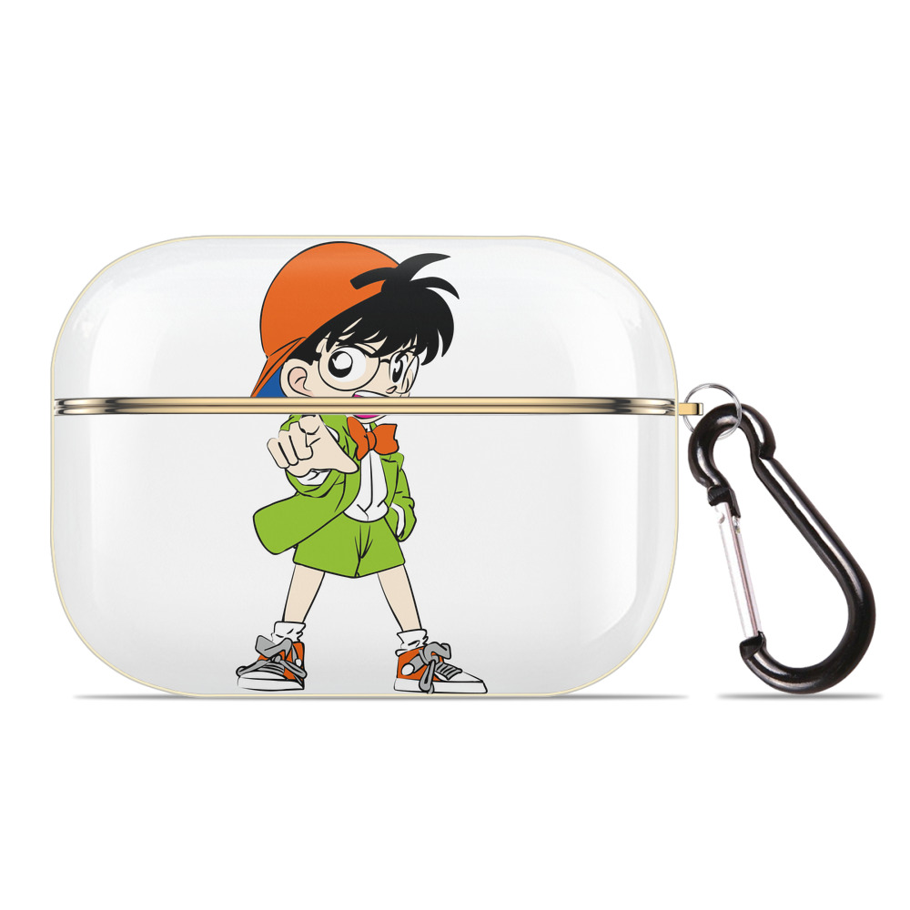 （画像用） 名探偵コナン 江戸川 コナン Detective Conan Conan Edogawa 【AirPods Pro用】ハードシェル保護ケース｜耐衝撃・防指紋・カラビナ付き商品仕様