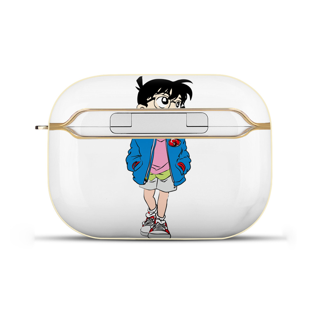 （画像用） 名探偵コナン 江戸川 コナン Detective Conan Conan Edogawa 【AirPods Pro用】ハードシェル保護ケース｜耐衝撃・防指紋・カラビナ付き商品仕様
