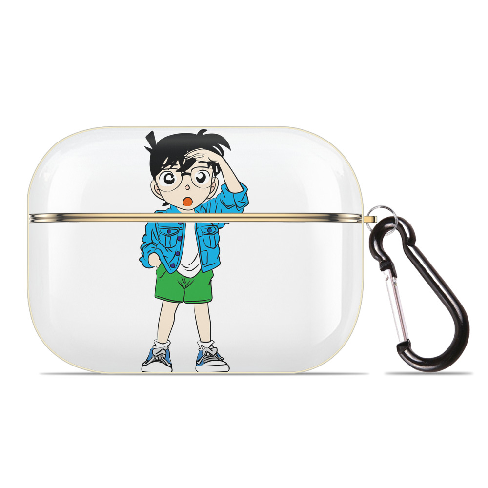 （画像用） 名探偵コナン 江戸川 コナン Detective Conan Conan Edogawa 【AirPods Pro用】ハードシェル保護ケース｜耐衝撃・防指紋・カラビナ付き商品仕様