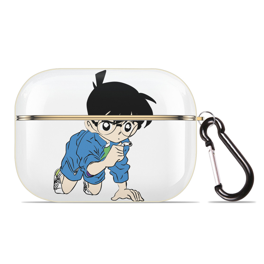 （画像用） 名探偵コナン 江戸川 コナン Detective Conan Conan Edogawa 【AirPods Pro用】ハードシェル保護ケース｜耐衝撃・防指紋・カラビナ付き商品仕様