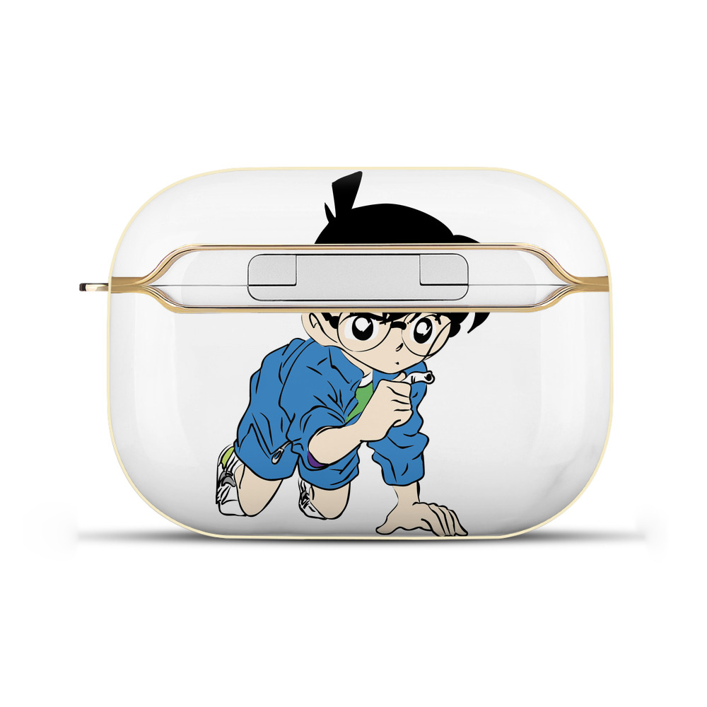 （画像用） 名探偵コナン 江戸川 コナン Detective Conan Conan Edogawa 【AirPods Pro用】ハードシェル保護ケース｜耐衝撃・防指紋・カラビナ付き商品仕様