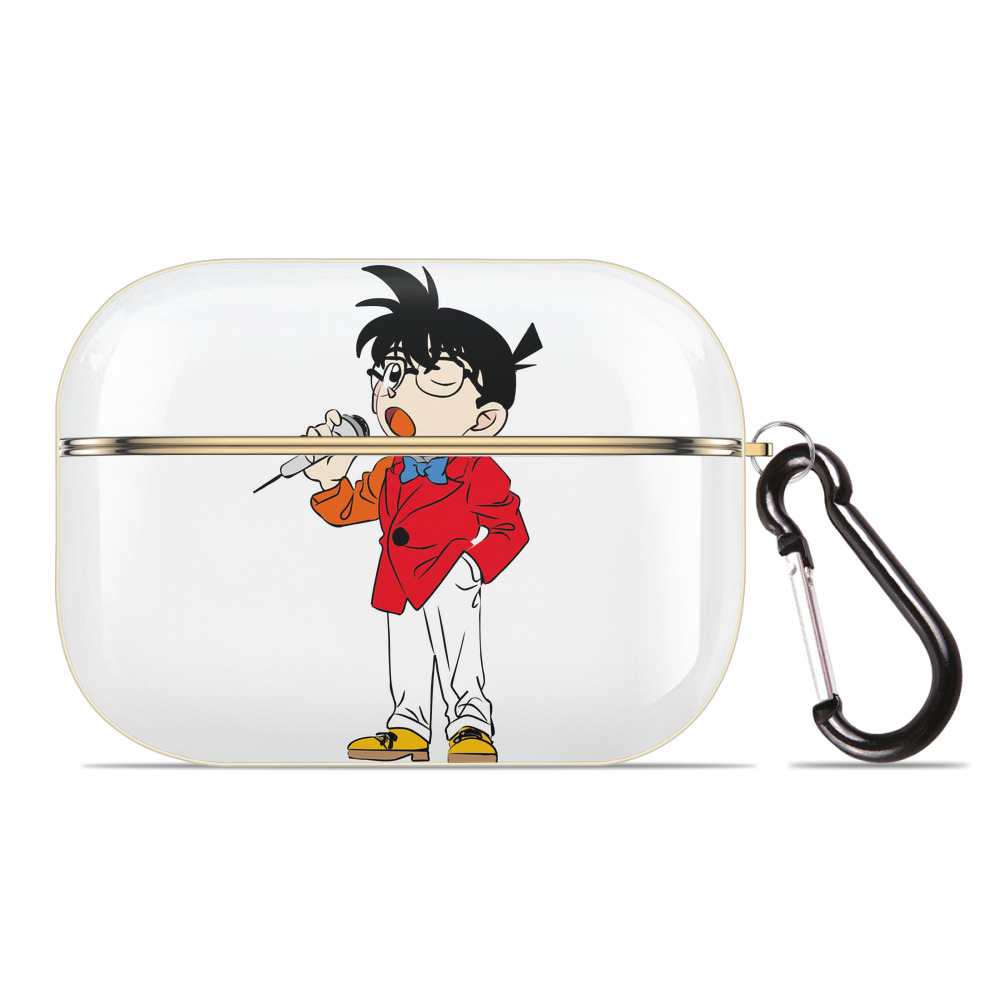 （画像用） 名探偵コナン 江戸川 コナン Detective Conan Conan Edogawa 【AirPods Pro用】ハードシェル保護ケース｜耐衝撃・防指紋・カラビナ付き商品仕様