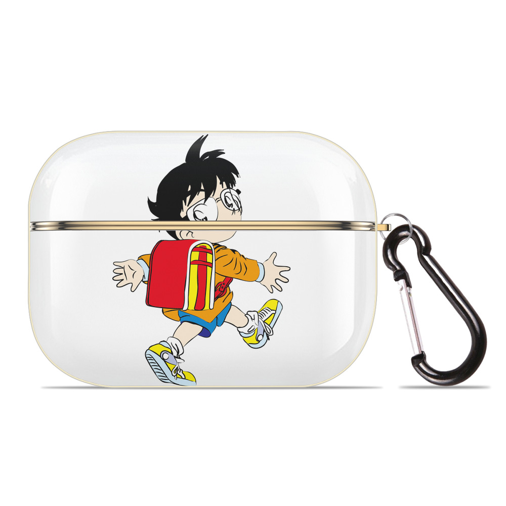 （画像用） 名探偵コナン 江戸川 コナン Detective Conan Conan Edogawa 【AirPods Pro用】ハードシェル保護ケース｜耐衝撃・防指紋・カラビナ付き商品仕様
