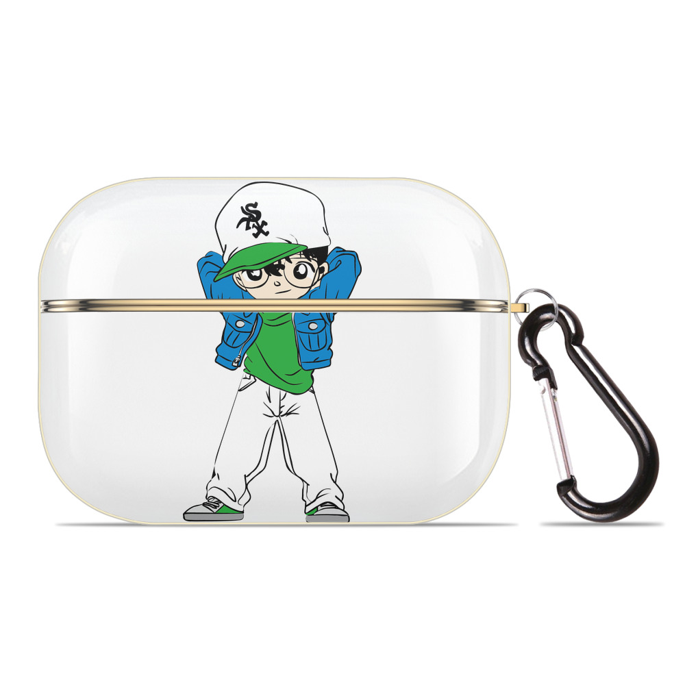 （画像用） 名探偵コナン 江戸川 コナン Detective Conan Conan Edogawa 【AirPods Pro用】ハードシェル保護ケース｜耐衝撃・防指紋・カラビナ付き商品仕様