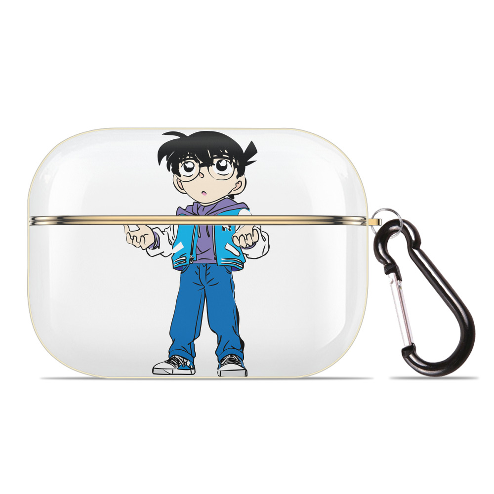 （画像用） 名探偵コナン 江戸川 コナン Detective Conan Conan Edogawa 【AirPods Pro用】ハードシェル保護ケース｜耐衝撃・防指紋・カラビナ付き商品仕様