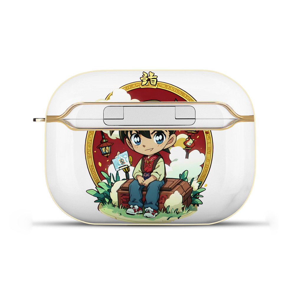 （画像用） 名探偵コナン 江戸川 コナン Detective Conan Conan Edogawa 【AirPods Pro用】ハードシェル保護ケース｜耐衝撃・防指紋・カラビナ付き商品仕様