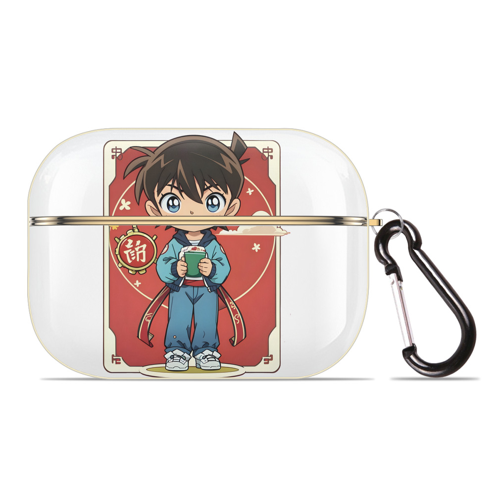 （画像用） 名探偵コナン 江戸川 コナン Detective Conan Conan Edogawa 【AirPods Pro用】ハードシェル保護ケース｜耐衝撃・防指紋・カラビナ付き商品仕様