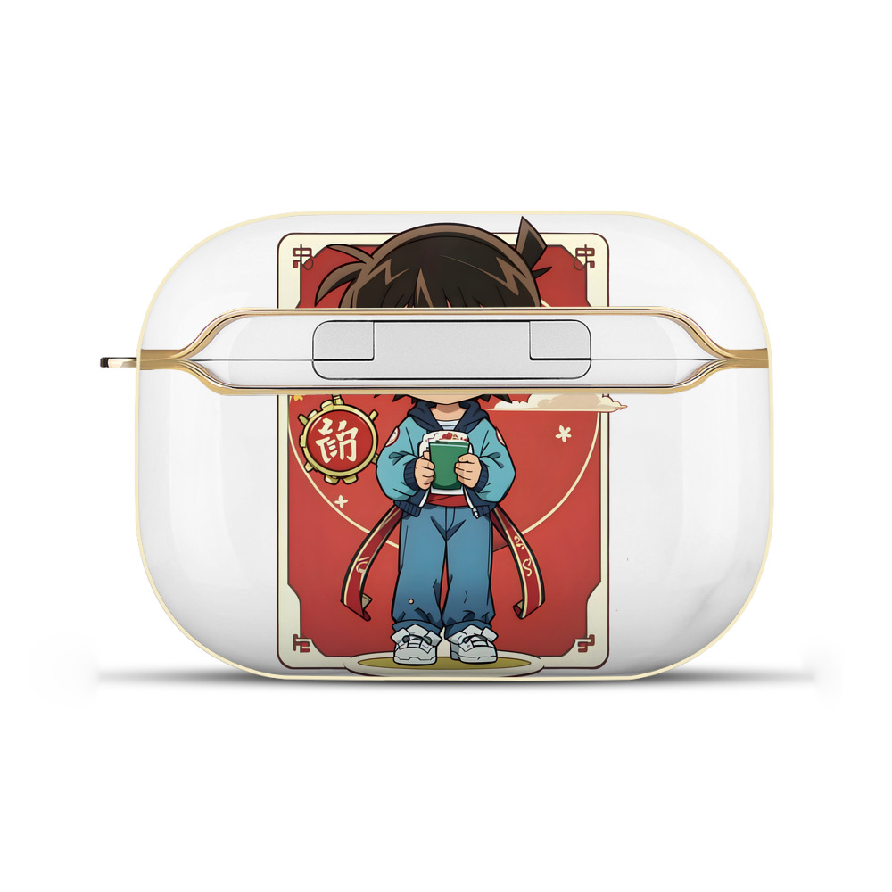 （画像用） 名探偵コナン 江戸川 コナン Detective Conan Conan Edogawa 【AirPods Pro用】ハードシェル保護ケース｜耐衝撃・防指紋・カラビナ付き商品仕様