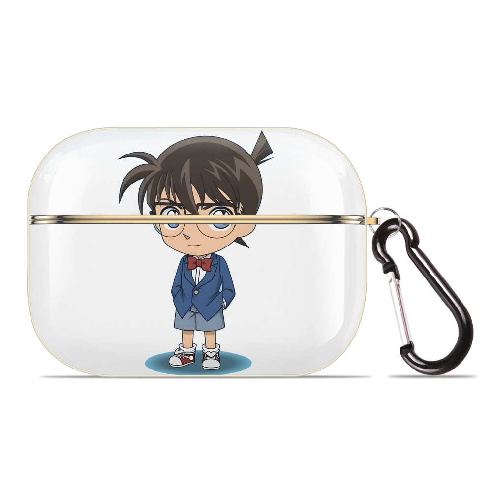 （画像用） 名探偵コナン 江戸川 コナン Detective Conan Conan Edogawa 【AirPods Pro用】ハードシェル保護ケース｜耐衝撃・防指紋・カラビナ付き商品仕様