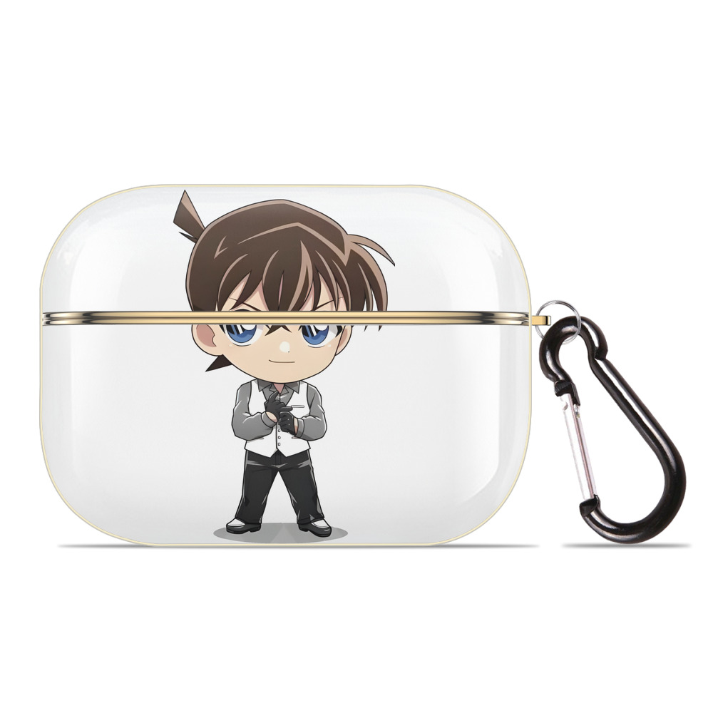 （画像用） 名探偵コナン 江戸川 コナン Detective Conan Conan Edogawa 【AirPods Pro用】ハードシェル保護ケース｜耐衝撃・防指紋・カラビナ付き商品仕様