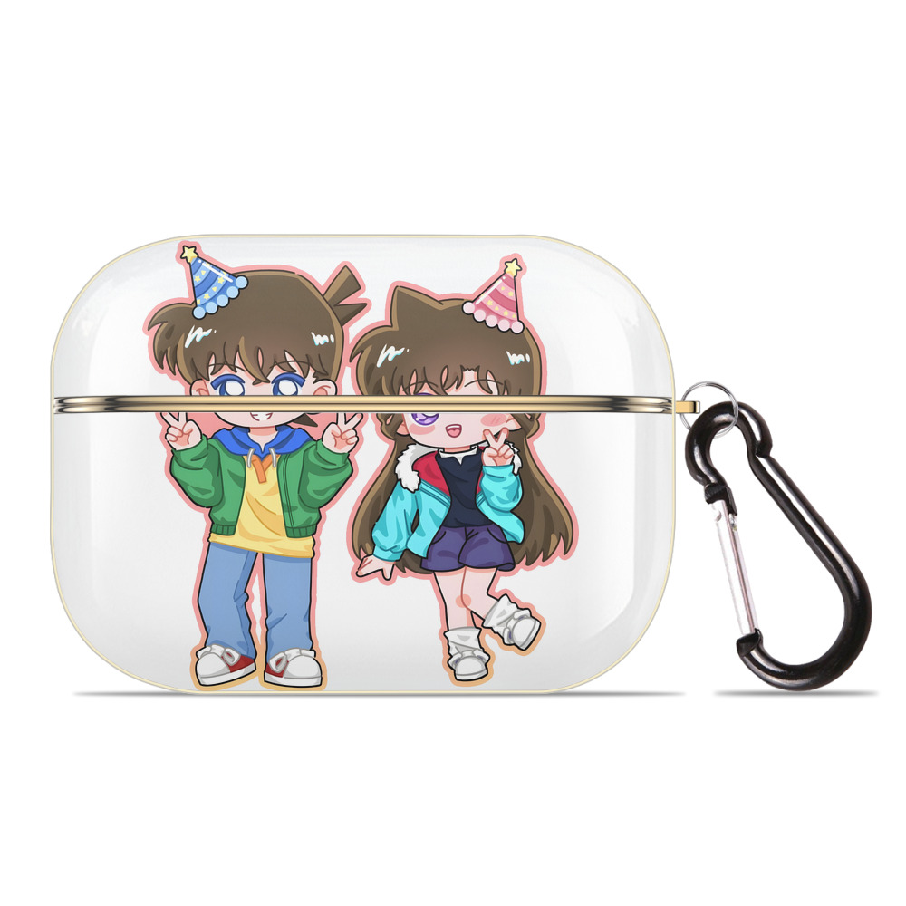（画像用） 名探偵コナン 毛利 蘭 もうり らん、モーリ ラン Detective Conan Rachel Moore 【AirPods Pro用】ハードシェル保護ケース｜耐衝撃・防指紋・カラビナ付き商品仕様