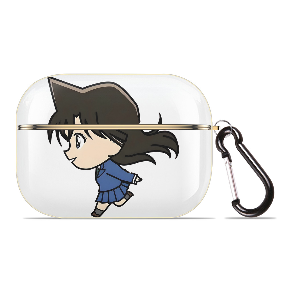 （画像用） 名探偵コナン 毛利 蘭 もうり らん、モーリ ラン Detective Conan Rachel Moore 【AirPods Pro用】ハードシェル保護ケース｜耐衝撃・防指紋・カラビナ付き商品仕様