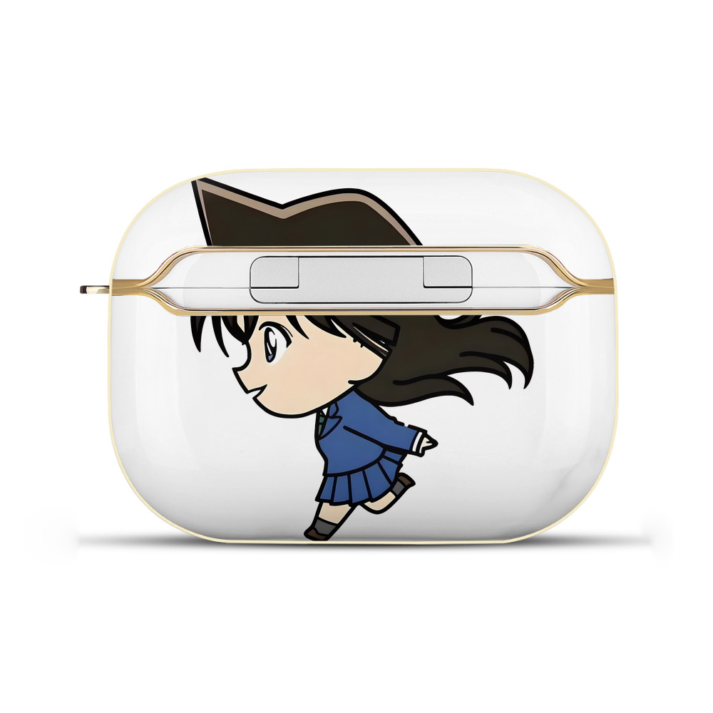（画像用） 名探偵コナン 毛利 蘭 もうり らん、モーリ ラン Detective Conan Rachel Moore 【AirPods Pro用】ハードシェル保護ケース｜耐衝撃・防指紋・カラビナ付き商品仕様