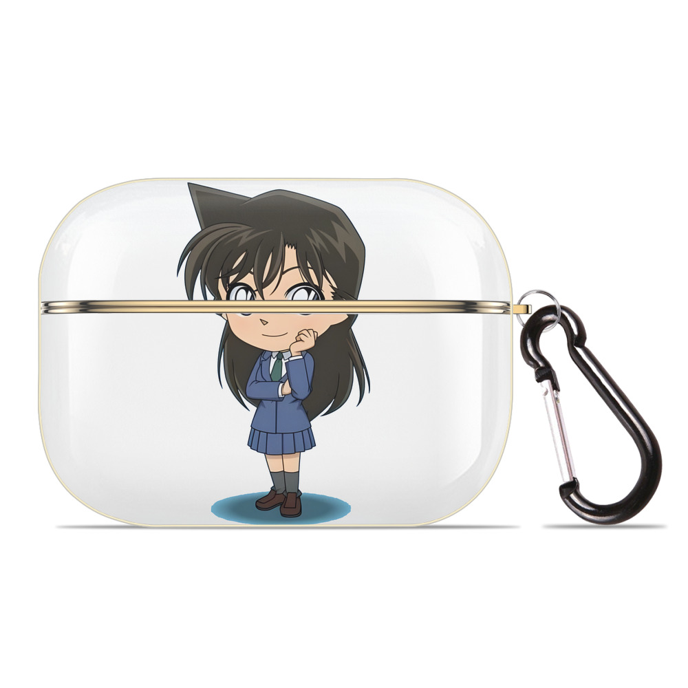 （画像用） 名探偵コナン 毛利 蘭 もうり らん、モーリ ラン Detective Conan Rachel Moore 【AirPods Pro用】ハードシェル保護ケース｜耐衝撃・防指紋・カラビナ付き商品仕様