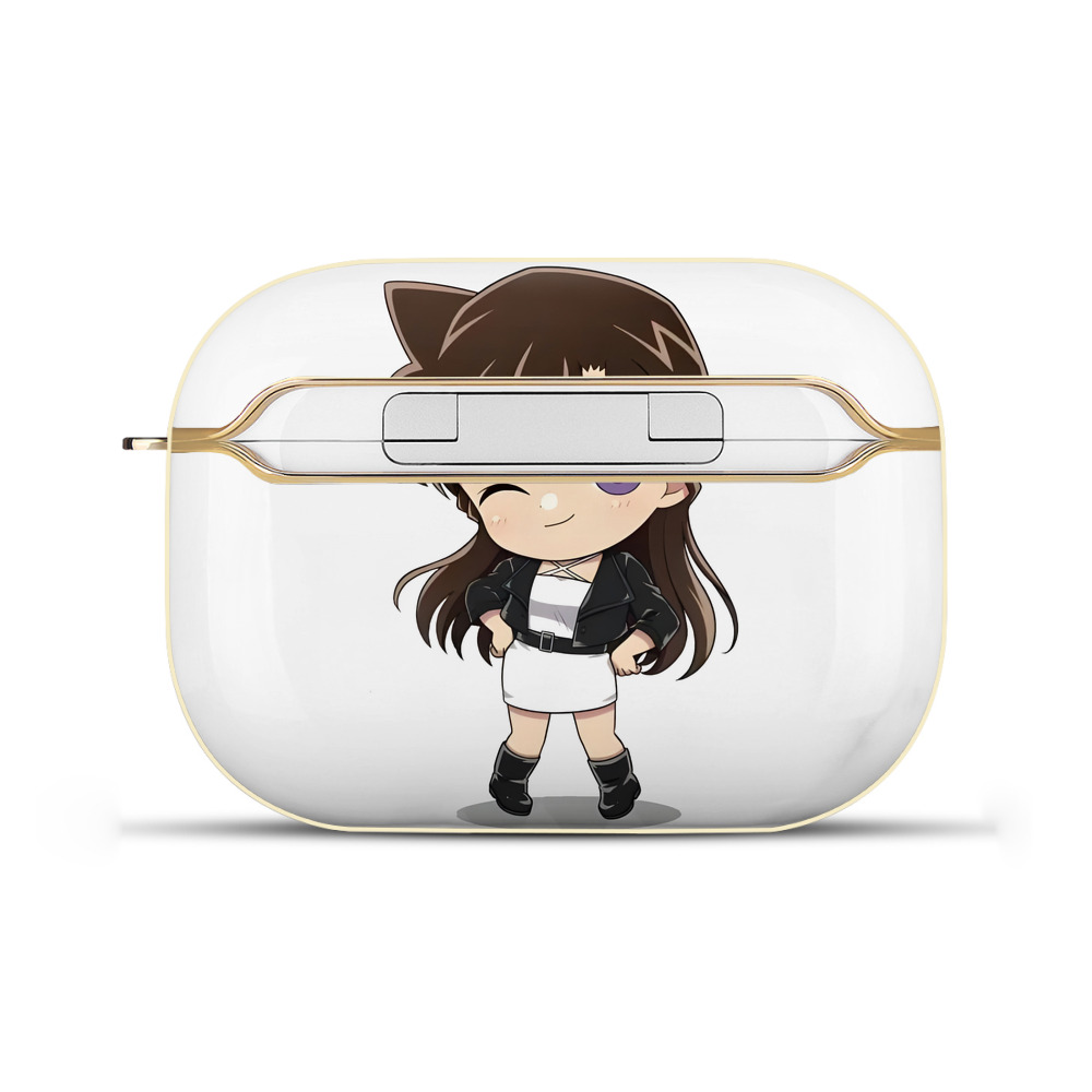 （画像用） 名探偵コナン 毛利 蘭 もうり らん、モーリ ラン Detective Conan Rachel Moore 【AirPods Pro用】ハードシェル保護ケース｜耐衝撃・防指紋・カラビナ付き商品仕様
