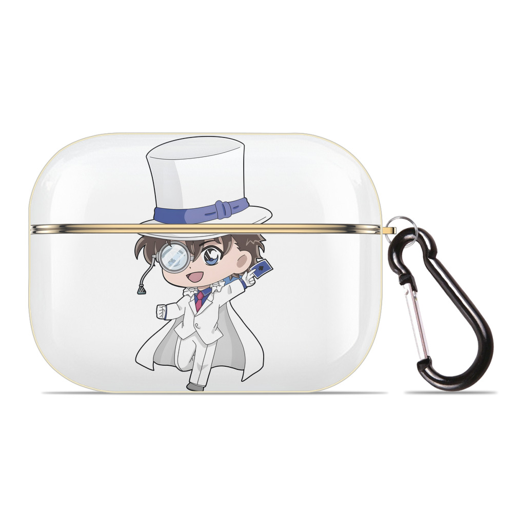 （画像用） 名探偵コナン くろば かいと Detective Conan Kuroba Kaito 【AirPods Pro用】ハードシェル保護ケース｜耐衝撃・防指紋・カラビナ付き商品仕様
