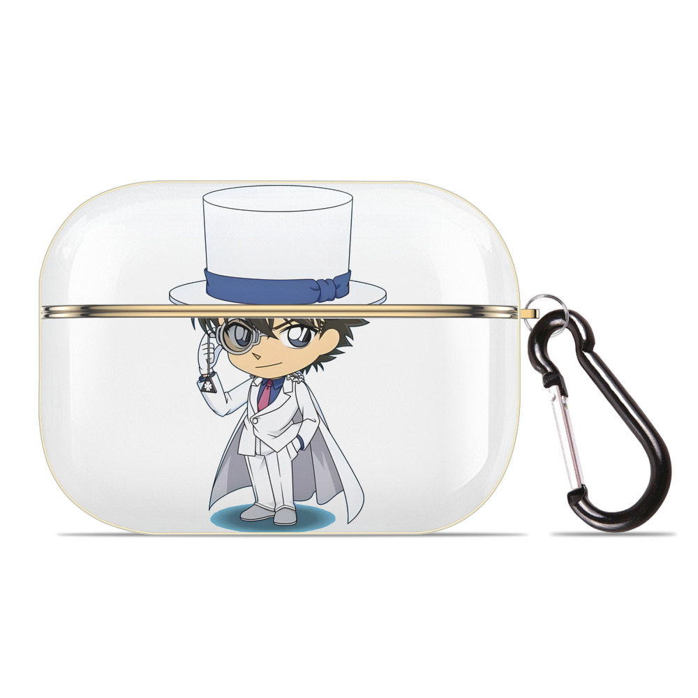（画像用） 名探偵コナン くろば かいと Detective Conan Kuroba Kaito 【AirPods Pro用】ハードシェル保護ケース｜耐衝撃・防指紋・カラビナ付き商品仕様
