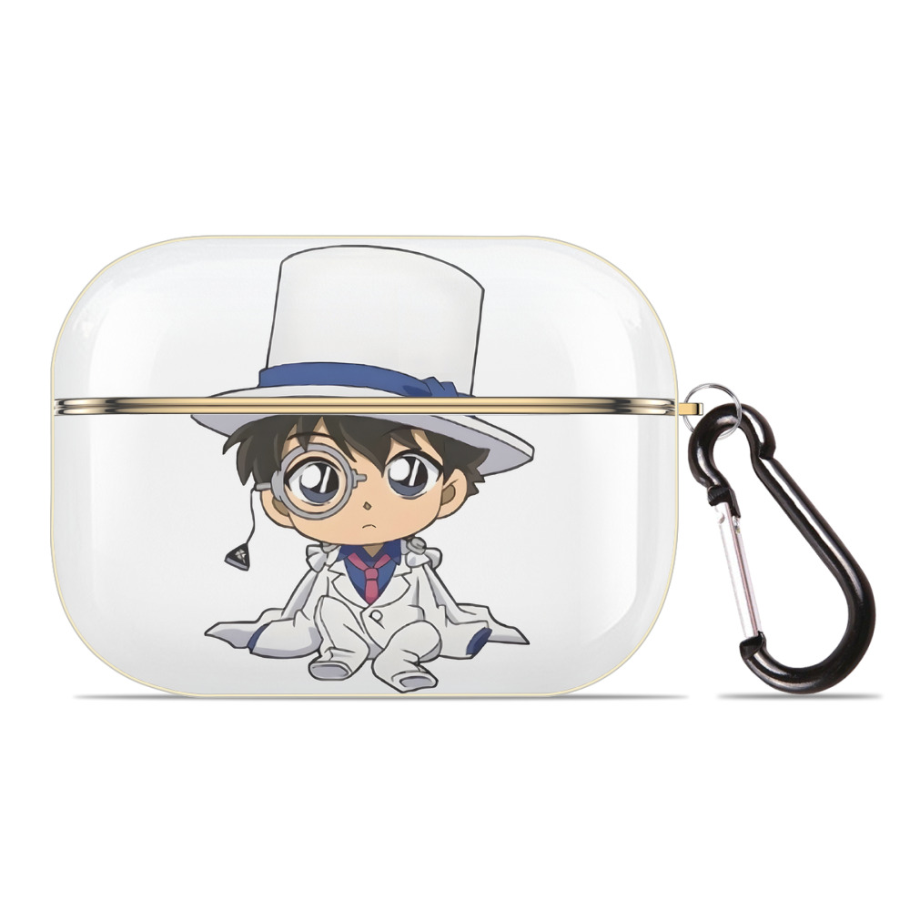（画像用） 名探偵コナン くろば かいと Detective Conan Kuroba Kaito 【AirPods Pro用】ハードシェル保護ケース｜耐衝撃・防指紋・カラビナ付き商品仕様