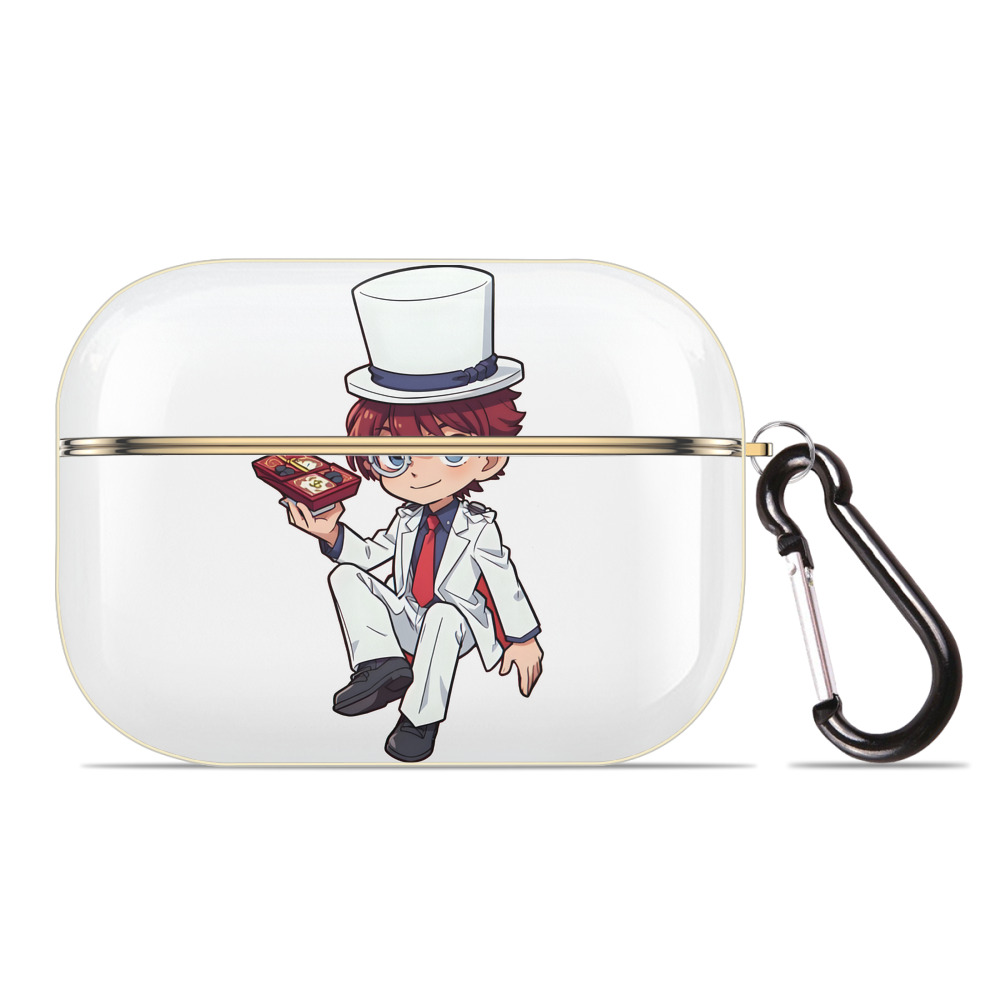 （画像用） 名探偵コナン くろば かいと Detective Conan Kuroba Kaito 【AirPods Pro用】ハードシェル保護ケース｜耐衝撃・防指紋・カラビナ付き商品仕様