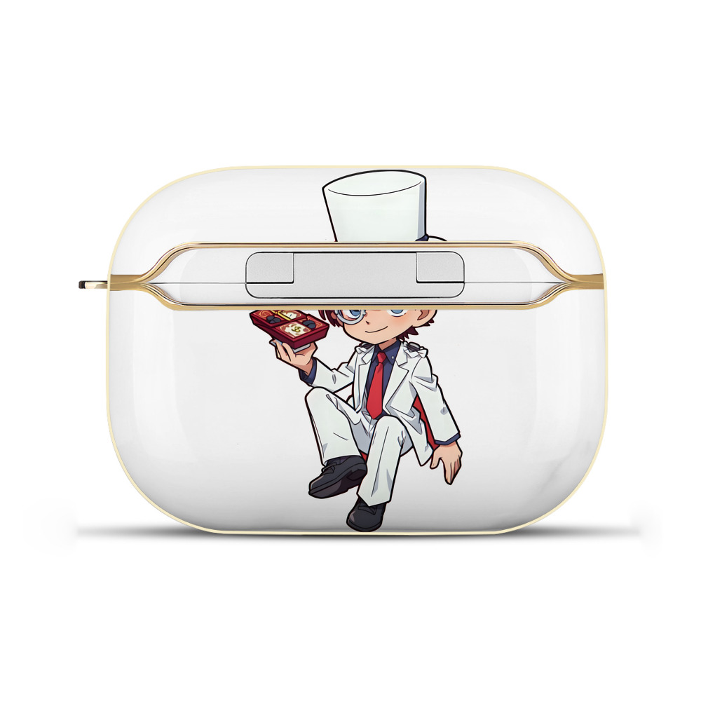（画像用） 名探偵コナン くろば かいと Detective Conan Kuroba Kaito 【AirPods Pro用】ハードシェル保護ケース｜耐衝撃・防指紋・カラビナ付き商品仕様