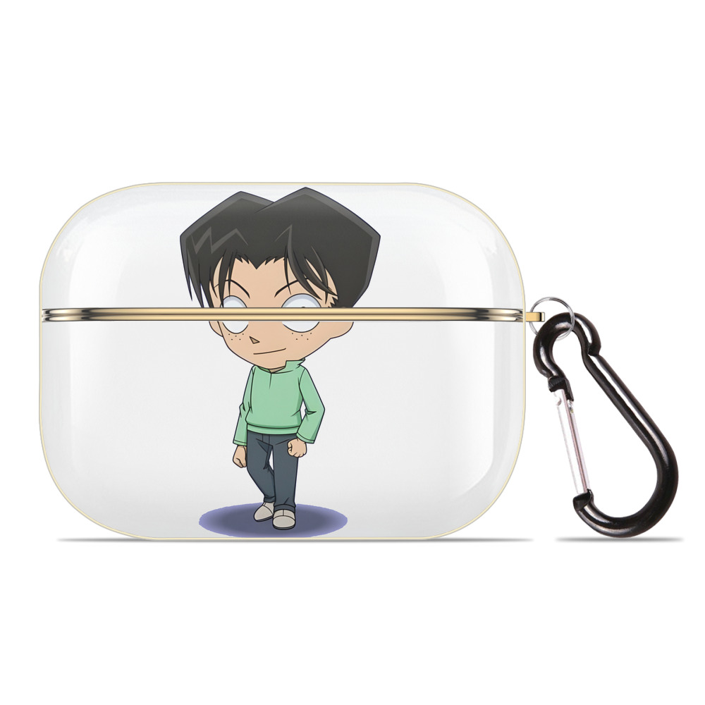 （画像用） 名探偵コナン 円谷 光彦 つぶらや みつひこ Detective Conan Mitch Tennyson 【AirPods Pro用】ハードシェル保護ケース｜耐衝撃・防指紋・カラビナ付き商品仕様