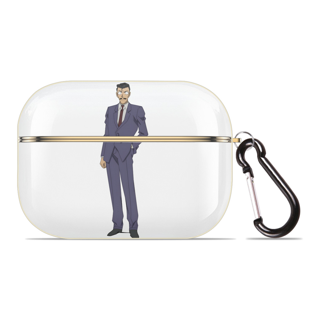（画像用） 名探偵コナン 毛利 小五郎 もうり こごろう Detective Conan 【AirPods Pro用】ハードシェル保護ケース｜耐衝撃・防指紋・カラビナ付き商品仕様