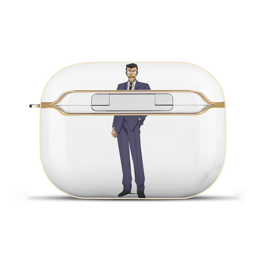（画像用） 名探偵コナン 毛利 小五郎 もうり こごろう Detective Conan 【AirPods Pro用】ハードシェル保護ケース｜耐衝撃・防指紋・カラビナ付き商品仕様