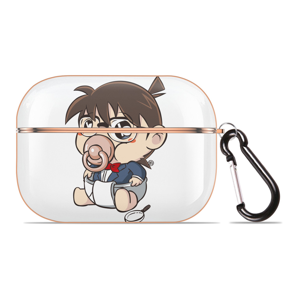 （画像用） 名探偵コナン 江戸川 コナン Detective Conan Conan Edogawa 【AirPods Pro用】ハードシェル保護ケース｜耐衝撃・防指紋・カラビナ付き商品仕様
