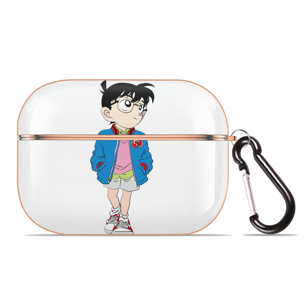 （画像用） 名探偵コナン 江戸川 コナン Detective Conan Conan Edogawa 【AirPods Pro用】ハードシェル保護ケース｜耐衝撃・防指紋・カラビナ付き商品仕様