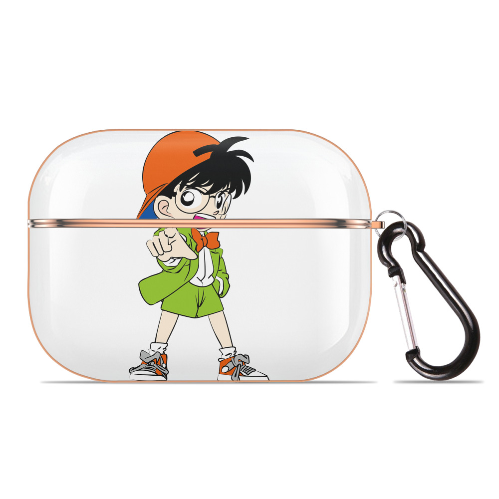 （画像用） 名探偵コナン 江戸川 コナン Detective Conan Conan Edogawa 【AirPods Pro用】ハードシェル保護ケース｜耐衝撃・防指紋・カラビナ付き商品仕様