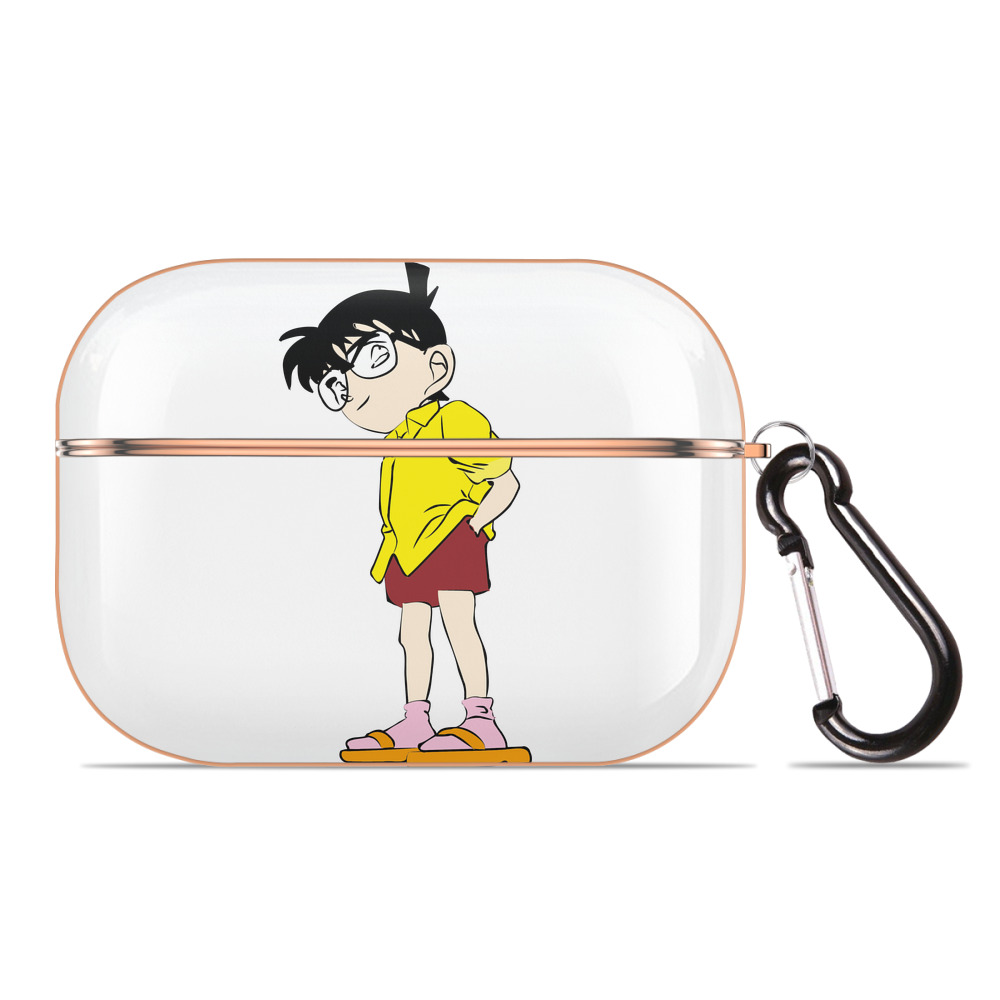（画像用） 名探偵コナン 江戸川 コナン Detective Conan Conan Edogawa 【AirPods Pro用】ハードシェル保護ケース｜耐衝撃・防指紋・カラビナ付き商品仕様