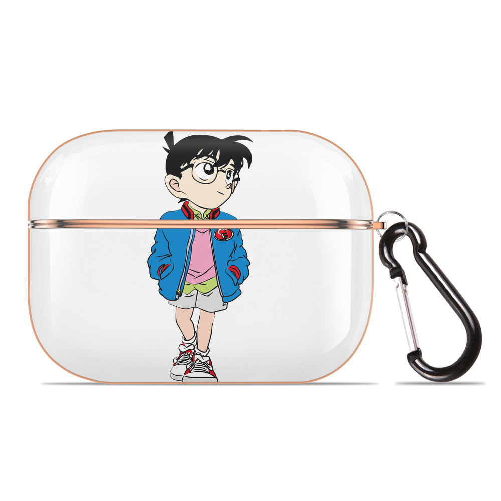 （画像用） 名探偵コナン 江戸川 コナン Detective Conan Conan Edogawa 【AirPods Pro用】ハードシェル保護ケース｜耐衝撃・防指紋・カラビナ付き商品仕様