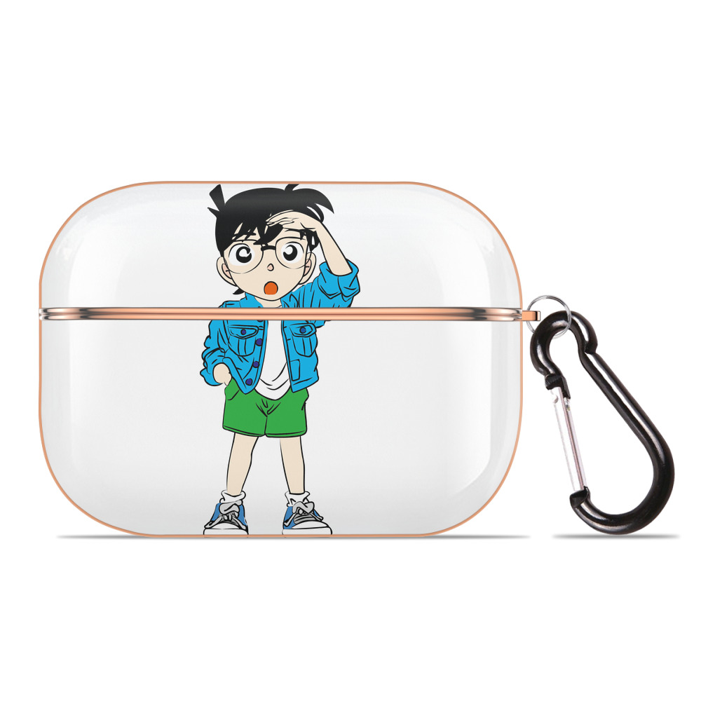 （画像用） 名探偵コナン 江戸川 コナン Detective Conan Conan Edogawa 【AirPods Pro用】ハードシェル保護ケース｜耐衝撃・防指紋・カラビナ付き商品仕様