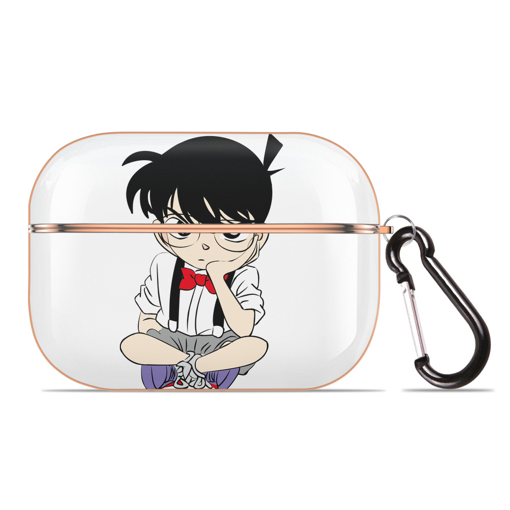 （画像用） 名探偵コナン 江戸川 コナン Detective Conan Conan Edogawa 【AirPods Pro用】ハードシェル保護ケース｜耐衝撃・防指紋・カラビナ付き商品仕様